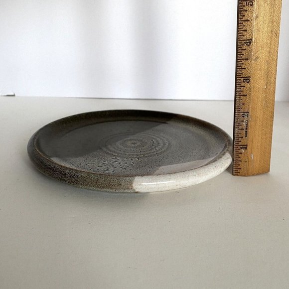 Dan Eash Pottery PA Handmade Brown Glazed Stoneware Decorative Plate 7in - Picture 8 of 8